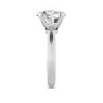 1CTW Oval Shaped Lab Grown Diamond (F/VS) Knife Edge Shank Solitaire Engagement Ring in 14K Gold