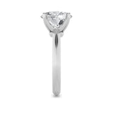 1CTW Oval Shaped Lab Grown Diamond (F/VS) Knife Edge Shank Solitaire Engagement Ring in 14K Gold
