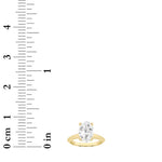 1CTW Oval Shaped Lab Grown Diamond (F/VS) Knife Edge Shank Solitaire Engagement Ring in 14K Gold