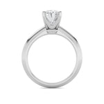 2CTW Oval Shaped Lab Grown Diamond (F/VS) Knife Edge Shank Solitaire Engagement Ring in 14K Gold