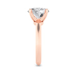 2Cttw Oval Shaped Lab Grown Diamond (F/VS) Knife Edge Shank Solitaire Engagement Ring in 14K Gold