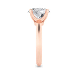2Cttw Oval Shaped Lab Grown Diamond (F/VS) Knife Edge Shank Solitaire Engagement Ring in 14K Gold