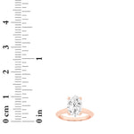 2Cttw Oval Shaped Lab Grown Diamond (F/VS) Knife Edge Shank Solitaire Engagement Ring in 14K Gold