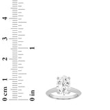 3CTW Oval Shaped Lab Grown Diamond (F/VS) Knife Edge Shank Solitaire Engagement Ring in 14K Gold