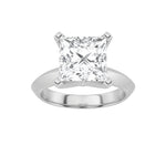 1CTW Princess Shaped Lab Grown Diamond (F/VS) Knife Edge Shank Solitaire Engagement Ring in 14K Gold