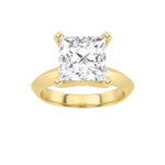 1CTW Princess Shaped Lab Grown Diamond (F/VS) Knife Edge Shank Solitaire Engagement Ring in 14K Gold