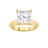 1CTW Princess Shaped Lab Grown Diamond (F/VS) Knife Edge Shank Solitaire Engagement Ring in 14K Gold