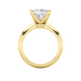 1CTW Princess Shaped Lab Grown Diamond (F/VS) Knife Edge Shank Solitaire Engagement Ring in 14K Gold