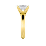 1CTW Princess Shaped Lab Grown Diamond (F/VS) Knife Edge Shank Solitaire Engagement Ring in 14K Gold