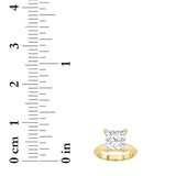 1CTW Princess Shaped Lab Grown Diamond (F/VS) Knife Edge Shank Solitaire Engagement Ring in 14K Gold