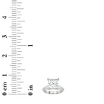 2CTW Princess Shaped Lab Grown Diamond (F/VS) Knife Edge Shank Solitaire Engagement Ring in 14K Gold