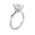 1CTW Pear Shaped Lab Grown Diamond (F/VS) Knife Edge Shank Solitaire Engagement Ring in 14K Gold