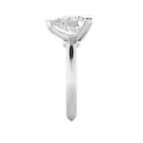 1CTW Pear Shaped Lab Grown Diamond (F/VS) Knife Edge Shank Solitaire Engagement Ring in 14K Gold