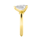 2CTW Pear Shaped Lab Grown Diamond (F/VS) Knife Edge Shank Solitaire Engagement Ring in 14K Gold