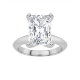 1CTW Radiant Shaped Lab Grown Diamond (G/VS) Knife Edge Shank Solitaire Engagement Ring in 14K Gold