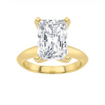 2CTW Radiant Shaped Lab Grown Diamond (F/VS) Knife Edge Shank Solitaire Engagement Ring in 14K Gold