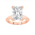 2CTW Radiant Shaped Lab Grown Diamond (F/VS) Knife Edge Shank Solitaire Engagement Ring in 14K Gold