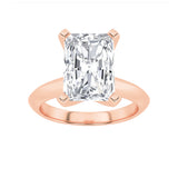 2CTW Radiant Shaped Lab Grown Diamond (F/VS) Knife Edge Shank Solitaire Engagement Ring in 14K Gold