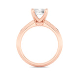 2CTW Radiant Shaped Lab Grown Diamond (F/VS) Knife Edge Shank Solitaire Engagement Ring in 14K Gold