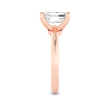 2CTW Radiant Shaped Lab Grown Diamond (F/VS) Knife Edge Shank Solitaire Engagement Ring in 14K Gold