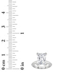 3CTW Radiant Shaped Lab Grown Diamond (F/VS) Knife Edge Shank Solitaire Engagement Ring in 14K Gold