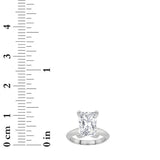 3CTW Radiant Shaped Lab Grown Diamond (F/VS) Knife Edge Shank Solitaire Engagement Ring in 14K Gold