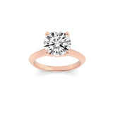 1CTW Round Shaped Lab Grown Diamond (F/VS) Knife Edge Shank Solitaire Engagement Ring in 14K Gold