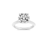 2CTW Round Shaped Lab Grown Diamond (F/VS) Knife Edge Shank Solitaire Engagement Ring in 14K Gold