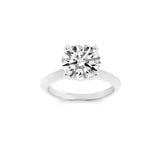 2CTW Round Shaped Lab Grown Diamond (F/VS) Knife Edge Shank Solitaire Engagement Ring in 14K Gold
