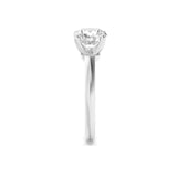 2CTW Round Shaped Lab Grown Diamond (F/VS) Knife Edge Shank Solitaire Engagement Ring in 14K Gold