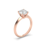 2CTW Round Shaped Lab Grown Diamond (F/VVS) Knife Edge Shank Solitaire Engagement Ring in 14K Gold
