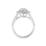 6.25CTW Pear Shaped Lab Grown Diamond (F/VS) Bold Accented Engagement Ring in 14K Gold