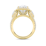 7.25CTW Oval Shaped Lab Grown Diamond (F/VS) Ring in 14K Yellow Gold