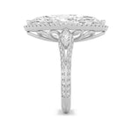 9CTW Marquise Shaped Lab Grown Diamond (F/VS) Bold Statement Accented  Ring in 14K Gold