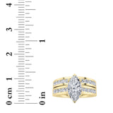 2CTW Marquise Shaped Lab Grown Diamond (F/VS) Channel Set Bridal Engagement Ring in 14K Gold