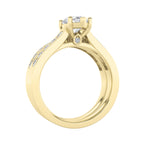 2CTW Marquise Shaped Lab Grown Diamond (F/VS) Channel Set Bridal Engagement Ring in 14K Gold