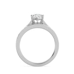 2CTW Oval Shaped Lab Grown Diamond (F/VS) Channel Set Bridal Engagement Ring in 14K Gold