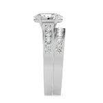 2CTW Oval Shaped Lab Grown Diamond (F/VS) Channel Set Bridal Engagement Ring in 14K Gold
