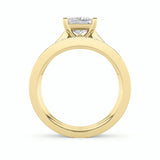 2CTW Princess Shaped Lab Grown Diamond (F/VS) Channel Set Bridal Engagement Ring in 14K Gold