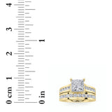 2CTW Princess Shaped Lab Grown Diamond (F/VS) Channel Set Bridal Engagement Ring in 14K Gold