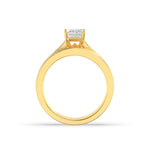 2CTW Radiant Shaped Lab Grown Diamond (G/VS) Channel Set Bridal Engagement Ring in 10K Gold
