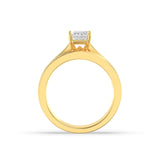 2CTW Radiant Shaped Lab Grown Diamond (G/VS) Channel Set Bridal Engagement Ring in 10K Gold