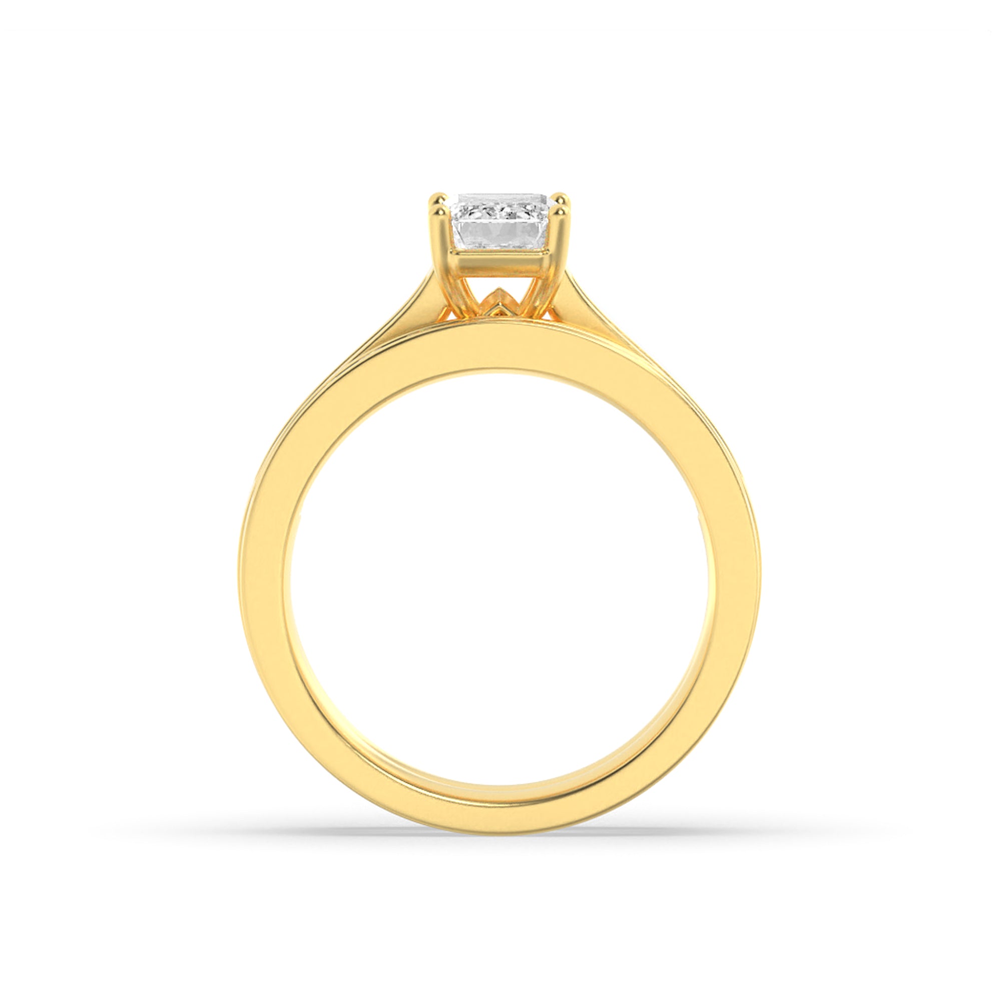 2CTW Radiant Shaped Lab Grown Diamond (G/VS) Channel Set Bridal Engagement Ring in 10K Gold