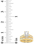2CTW Radiant Shaped Lab Grown Diamond (G/VS) Channel Set Bridal Engagement Ring in 10K Gold