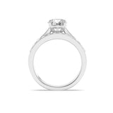 2CTW Round Shaped Lab Grown Diamond (F/VS) Channel Set Bridal Engagement Ring in 14K Gold