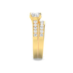 2CTW Round Shaped Lab Grown Diamond (F/VS) Channel Set Bridal Engagement Ring in 14K Gold