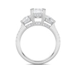 3CTW Emerald Shaped Lab Grown Diamond (G/VS) Ring in 14K White Gold
