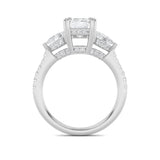 3CTW Emerald Shaped Lab Grown Diamond (G/VS) Ring in 14K White Gold