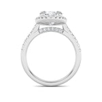 2.5CTW Oval Shaped Lab Grown Diamond (F/VS) Classic Halo Accented Engagement Ring in 14K Gold