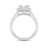 2.5CTW Oval Shaped Lab Grown Diamond (F/VS) Classic Halo Accented Engagement Ring in 14K Gold
